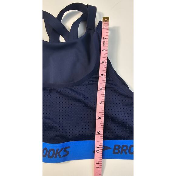 Brooks drive running mesh bra ultra double support sz S padded blue stretch EUC - Picture 7 of 8